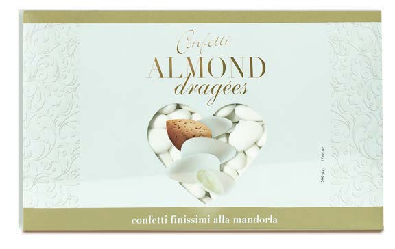 Italian Almond Confetti Dragées – Premium Sugared Almonds (500g)