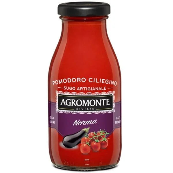 Agromonte Cherry Tomato Sauce Alla Norma – Sicilian Pasta Sauce (260g)