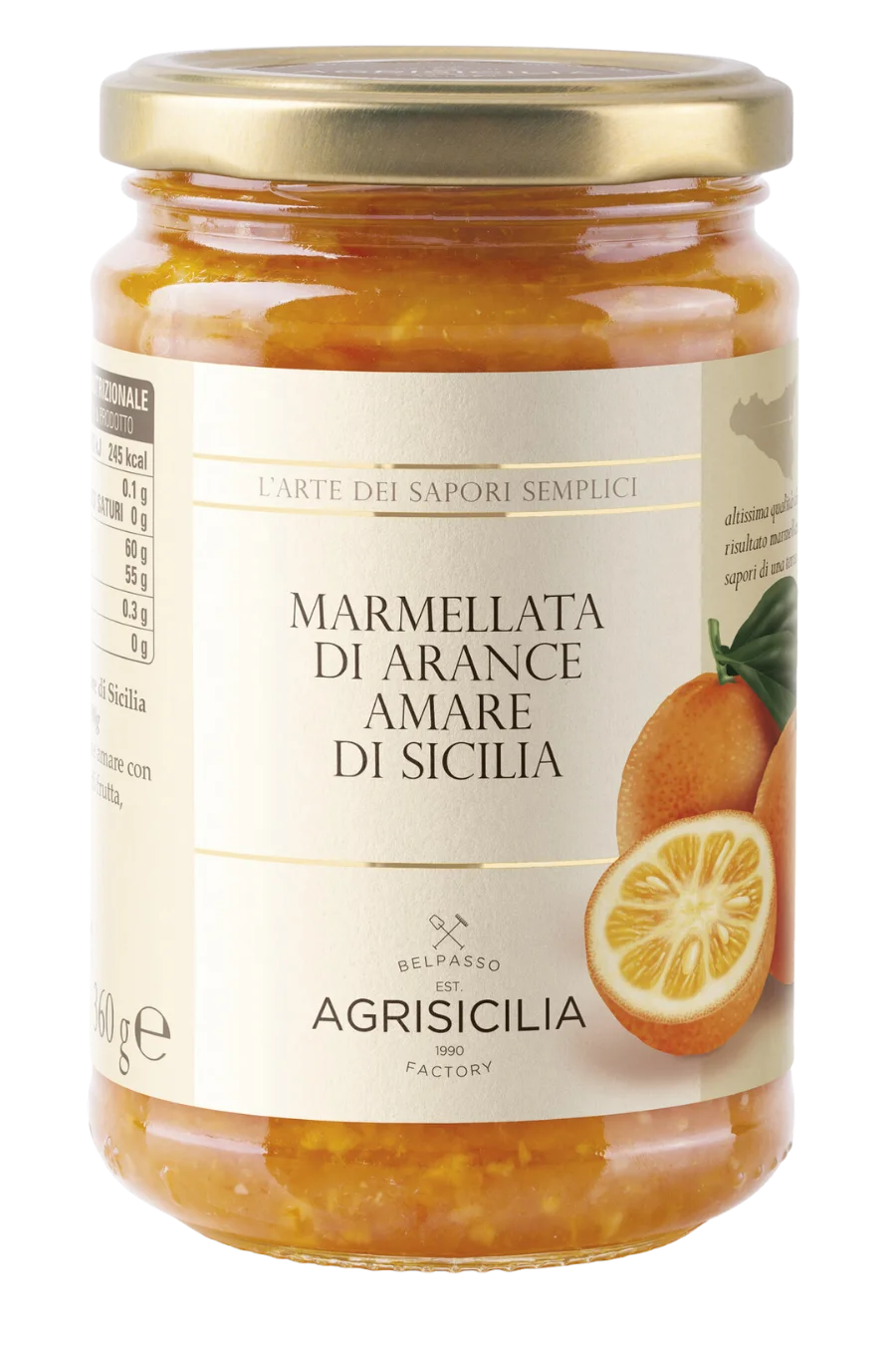 Agrisicilia Bitter Orange Marmalade – Bold Sicilian Citrus Spread (360g)