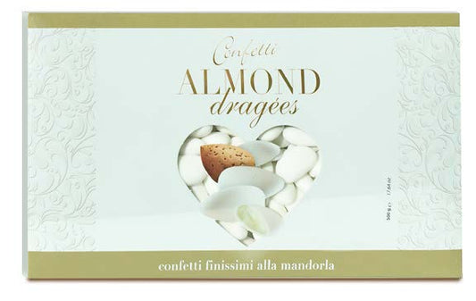 Italian Almond Confetti Dragées – Premium Sugared Almonds (500g)