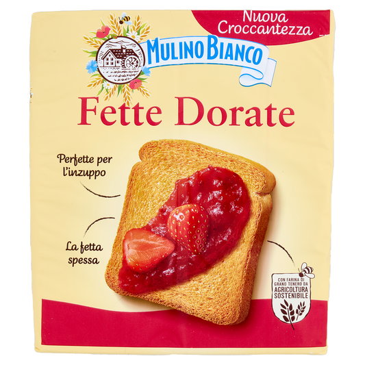 Mulino Bianco Fette Biscottate Dorate 315g – Italian Toasted Bread Slices UK