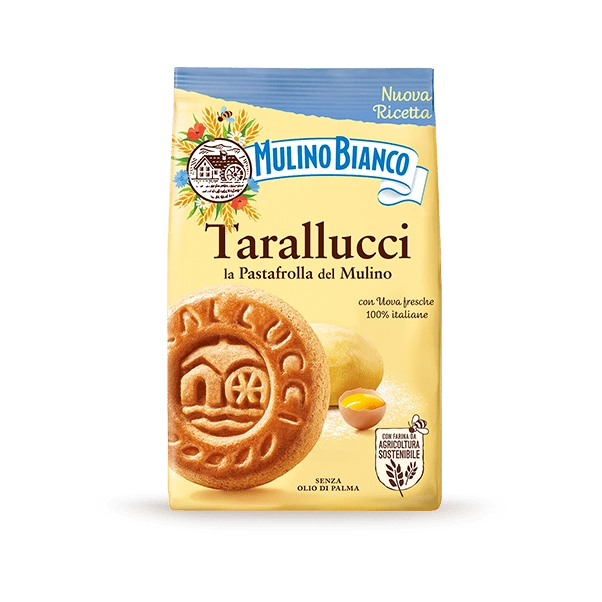 Mulino Bianco Tarallucci Biscuits 350g – Italian Breakfast Cookies with Eggs UK