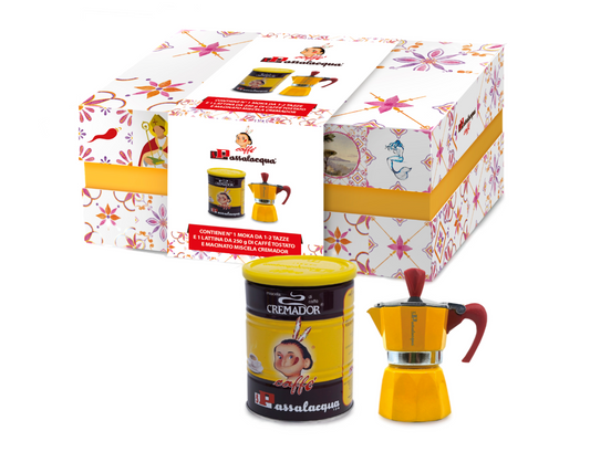 Passalacqua Coffee Gift Set – Moka Pot & Cremador Ground Coffee 250g