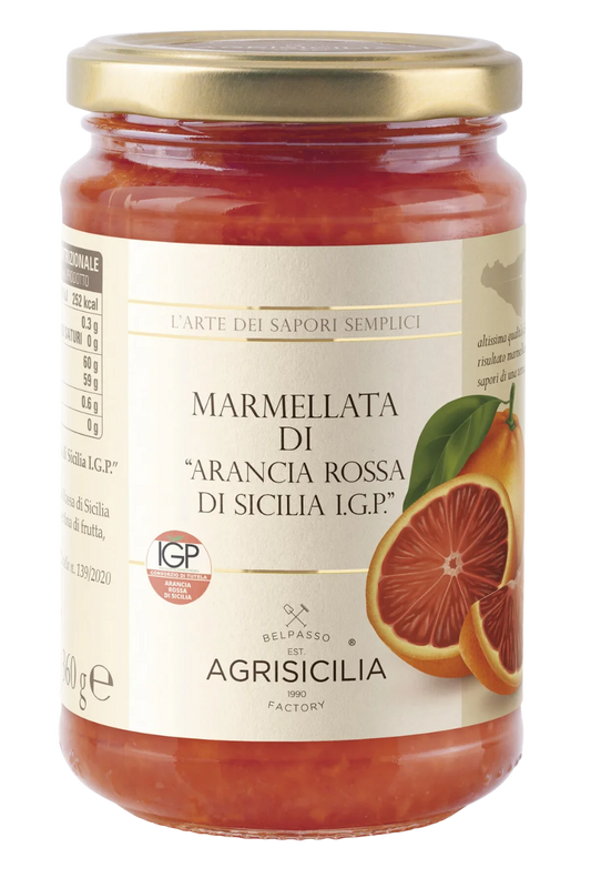 Agrisicilia Blood Orange Marmalade IGP – Sicilian Premium Citrus Preserve (360g)